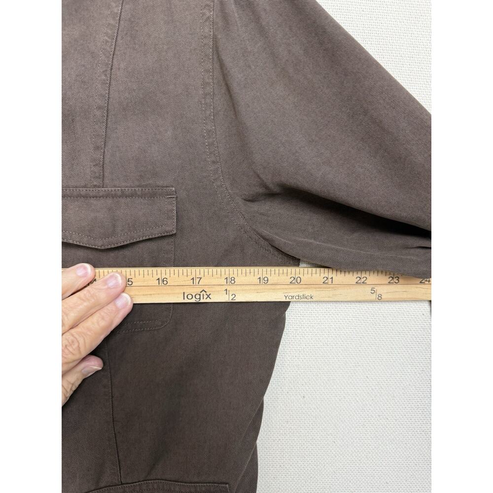 Christopher & Banks Women's Jacket Button Up Brown Sz M Lightweight Pockets - Picture 11 of 16